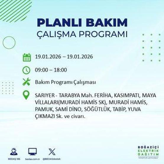 BEDAŞ İSTANBUL ELEKTRİK KESİNTİSİ 19 OCAK: İstanbul’da elektrikler ne zaman gelecek 19 Ocak Pazartesi BEDAŞ AYEDAŞ İstanbul elektrik kesintisi listesi...