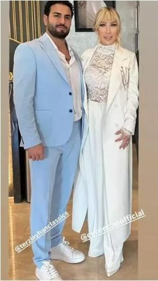 Seda Sayan ve Çağlar Ökten’den gelin-damat şıklığı Gören dönüp bir daha baktı