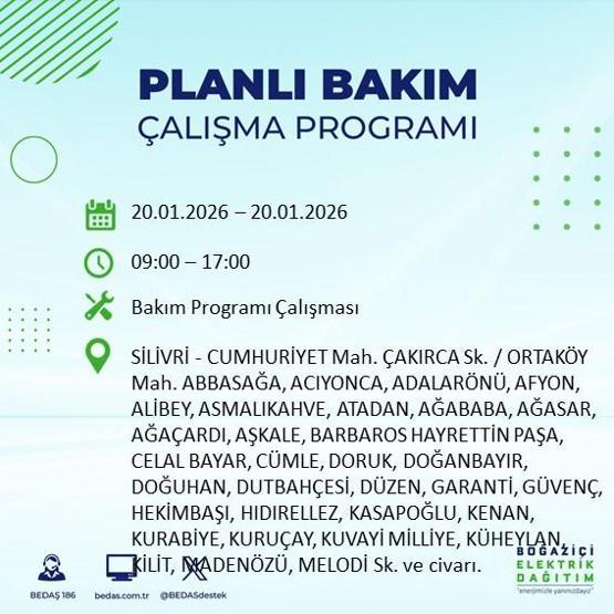 20 OCAK İSTANBUL ELEKTRİK KESİNTİSİ BEDAŞ: İstanbul elektrik kesintisi ne kadar sürecek Kesintiden hangi ilçeler etkilenecek
