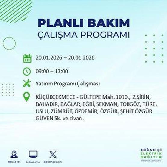 20 OCAK İSTANBUL ELEKTRİK KESİNTİSİ BEDAŞ: İstanbul elektrik kesintisi ne kadar sürecek Kesintiden hangi ilçeler etkilenecek
