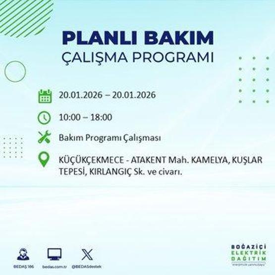 20 OCAK İSTANBUL ELEKTRİK KESİNTİSİ BEDAŞ: İstanbul elektrik kesintisi ne kadar sürecek Kesintiden hangi ilçeler etkilenecek