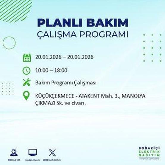 20 OCAK İSTANBUL ELEKTRİK KESİNTİSİ BEDAŞ: İstanbul elektrik kesintisi ne kadar sürecek Kesintiden hangi ilçeler etkilenecek