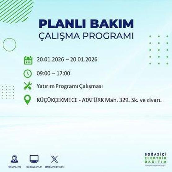 20 OCAK İSTANBUL ELEKTRİK KESİNTİSİ BEDAŞ: İstanbul elektrik kesintisi ne kadar sürecek Kesintiden hangi ilçeler etkilenecek
