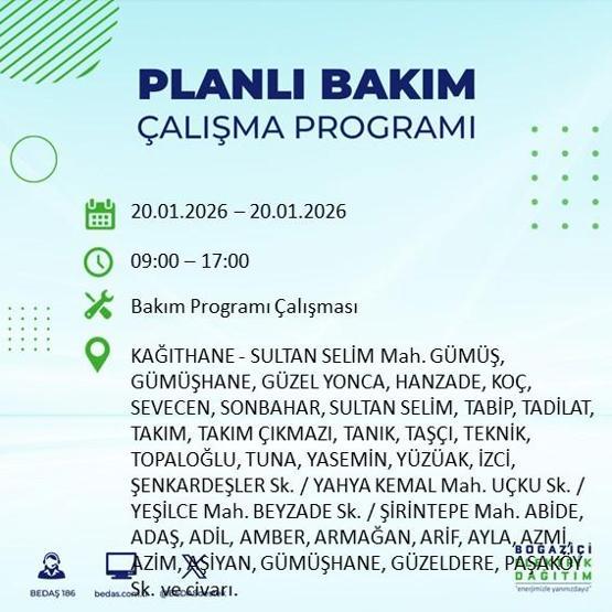 20 OCAK İSTANBUL ELEKTRİK KESİNTİSİ BEDAŞ: İstanbul elektrik kesintisi ne kadar sürecek Kesintiden hangi ilçeler etkilenecek