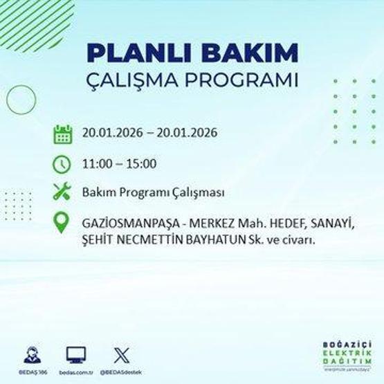 20 OCAK İSTANBUL ELEKTRİK KESİNTİSİ BEDAŞ: İstanbul elektrik kesintisi ne kadar sürecek Kesintiden hangi ilçeler etkilenecek