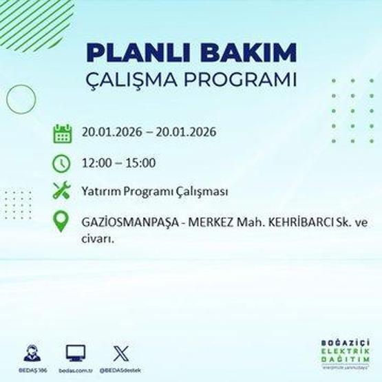 20 OCAK İSTANBUL ELEKTRİK KESİNTİSİ BEDAŞ: İstanbul elektrik kesintisi ne kadar sürecek Kesintiden hangi ilçeler etkilenecek