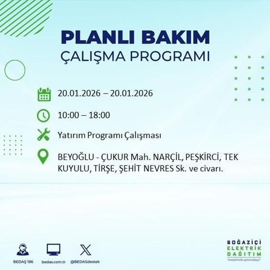 20 OCAK İSTANBUL ELEKTRİK KESİNTİSİ BEDAŞ: İstanbul elektrik kesintisi ne kadar sürecek Kesintiden hangi ilçeler etkilenecek