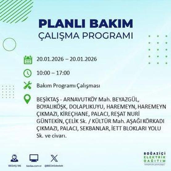20 OCAK İSTANBUL ELEKTRİK KESİNTİSİ BEDAŞ: İstanbul elektrik kesintisi ne kadar sürecek Kesintiden hangi ilçeler etkilenecek