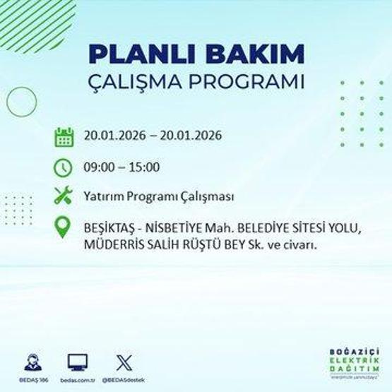20 OCAK İSTANBUL ELEKTRİK KESİNTİSİ BEDAŞ: İstanbul elektrik kesintisi ne kadar sürecek Kesintiden hangi ilçeler etkilenecek