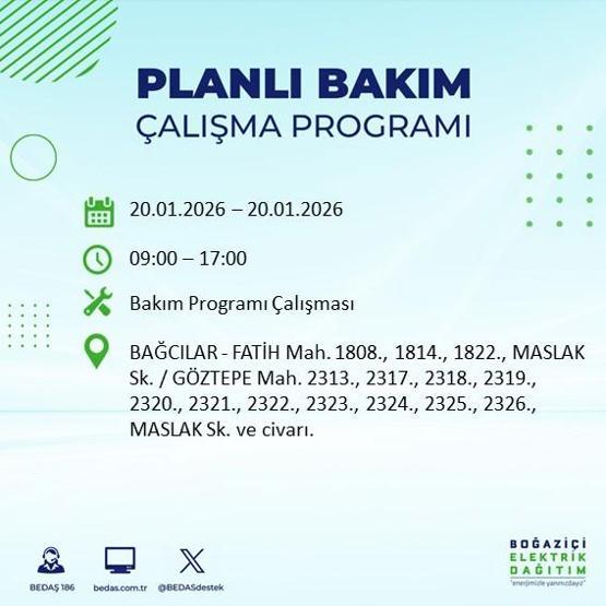 20 OCAK İSTANBUL ELEKTRİK KESİNTİSİ BEDAŞ: İstanbul elektrik kesintisi ne kadar sürecek Kesintiden hangi ilçeler etkilenecek