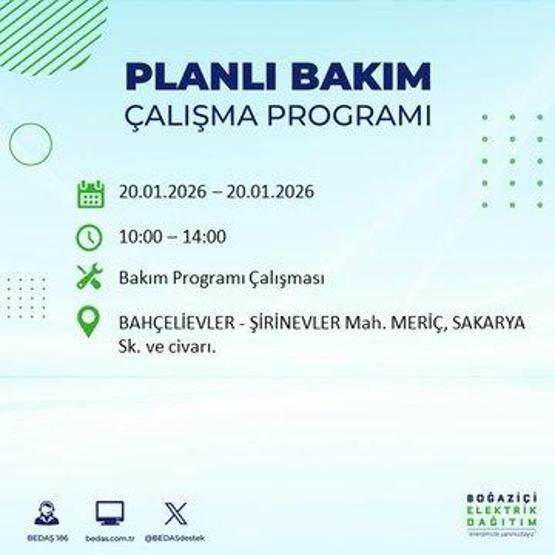 20 OCAK İSTANBUL ELEKTRİK KESİNTİSİ BEDAŞ: İstanbul elektrik kesintisi ne kadar sürecek Kesintiden hangi ilçeler etkilenecek