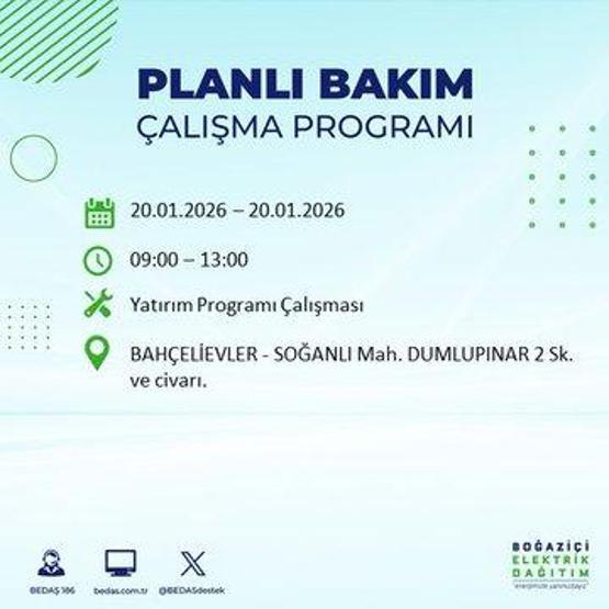 20 OCAK İSTANBUL ELEKTRİK KESİNTİSİ BEDAŞ: İstanbul elektrik kesintisi ne kadar sürecek Kesintiden hangi ilçeler etkilenecek