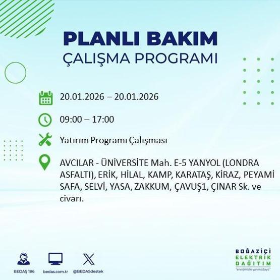 20 OCAK İSTANBUL ELEKTRİK KESİNTİSİ BEDAŞ: İstanbul elektrik kesintisi ne kadar sürecek Kesintiden hangi ilçeler etkilenecek