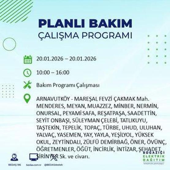 20 OCAK İSTANBUL ELEKTRİK KESİNTİSİ BEDAŞ: İstanbul elektrik kesintisi ne kadar sürecek Kesintiden hangi ilçeler etkilenecek