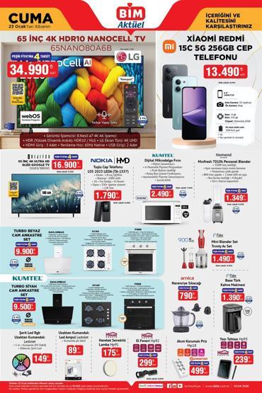 BİM AKTÜEL 23 OCAK 2026| BİMe bu cuma neler geliyor Cuma günü satışa sunulacak BİM kataloğu tam listesi…