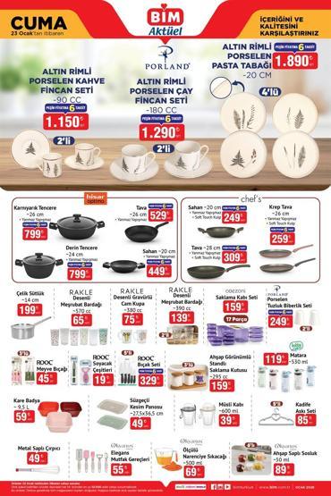 BİM AKTÜEL 23 OCAK 2026| BİMe bu cuma neler geliyor Cuma günü satışa sunulacak BİM kataloğu tam listesi…