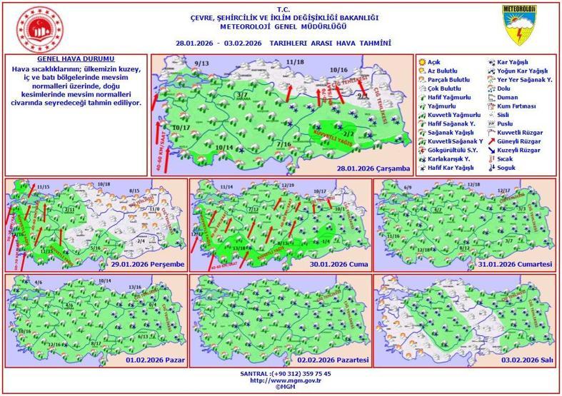 Meteorolojiden sel ve su baskını uyarısı: Hangi gün nerede yağış var İşte 28 Ocak–3 Şubat hava durumu raporu