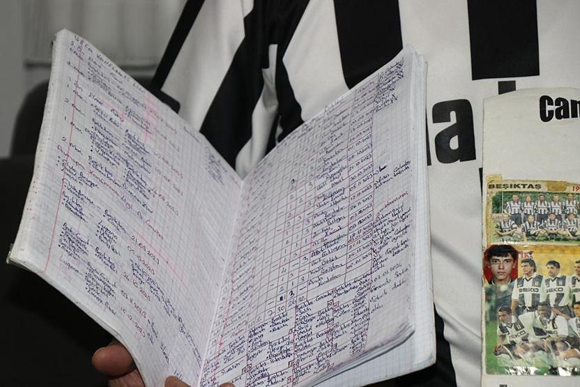 Böyle taraftar görülmedi: 25 yıldır Beşiktaşın her maçını tek tek not ediyor