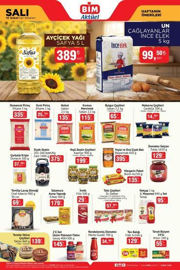 BUGÜN RAFLARDA BİM aktüel kataloğu 10 Şubat 2026 Salı… Bu hafta BİM aktüel ürünleri 3 sayfa olacak