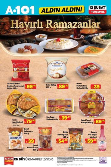 A101 AKTÜEL KATALOĞU 12 ŞUBAT 2026: Bu Hafta Neler İndirimde Beyaz Eşyadan Elektrikli Motosiklete, Mutfak İhtiyaçlarından Masa ve Koltuk Takımına A101 Hayırlı Ramazanlar Aldın Aldın Kataloğu 12 Şubat 2026