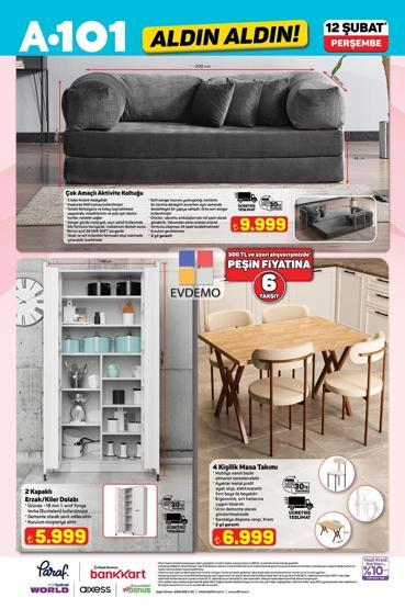 A101 AKTÜEL KATALOĞU 12 ŞUBAT 2026: Bu Hafta Neler İndirimde Beyaz Eşyadan Elektrikli Motosiklete, Mutfak İhtiyaçlarından Masa ve Koltuk Takımına A101 Hayırlı Ramazanlar Aldın Aldın Kataloğu 12 Şubat 2026