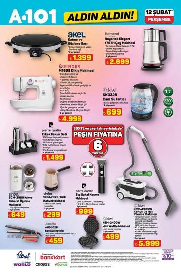 A101 AKTÜEL KATALOĞU 12 ŞUBAT 2026: Bu Hafta Neler İndirimde Beyaz Eşyadan Elektrikli Motosiklete, Mutfak İhtiyaçlarından Masa ve Koltuk Takımına A101 Hayırlı Ramazanlar Aldın Aldın Kataloğu 12 Şubat 2026