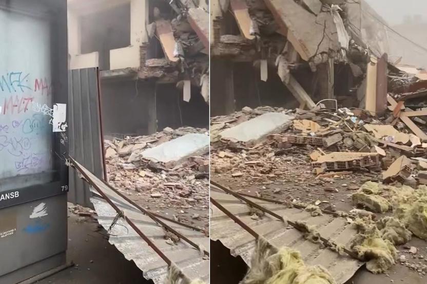 Küçükçekmecede facianın eşiğinden dönüldü Bir anda ortalık toz duman oldu