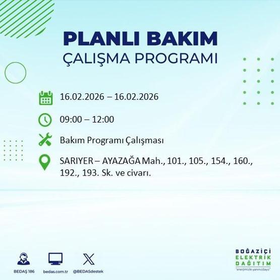 16 ŞUBAT İSTANBUL ELEKTRİK KESİNTİSİ BEDAŞ: İstanbulda Elektrikler Ne Zaman Gelecek 23 İlçede Saatler Süren Kesinti Yaşanacak
