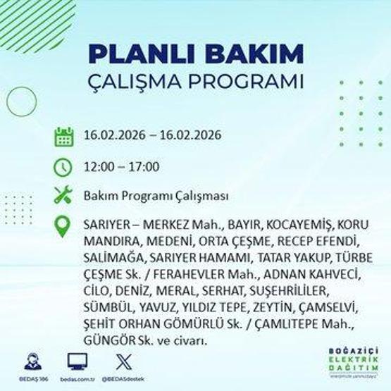 16 ŞUBAT İSTANBUL ELEKTRİK KESİNTİSİ BEDAŞ: İstanbulda Elektrikler Ne Zaman Gelecek 23 İlçede Saatler Süren Kesinti Yaşanacak