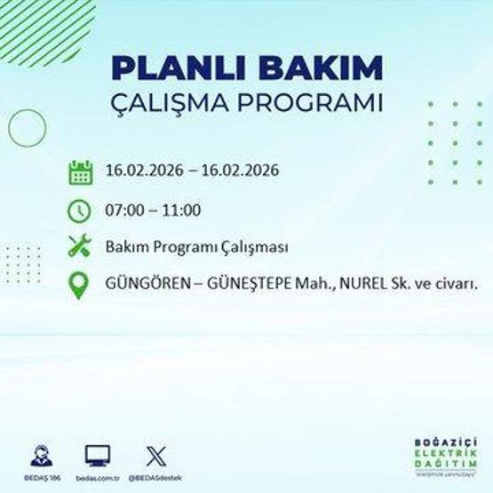 16 ŞUBAT İSTANBUL ELEKTRİK KESİNTİSİ BEDAŞ: İstanbulda Elektrikler Ne Zaman Gelecek 23 İlçede Saatler Süren Kesinti Yaşanacak