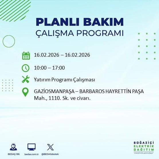 16 ŞUBAT İSTANBUL ELEKTRİK KESİNTİSİ BEDAŞ: İstanbulda Elektrikler Ne Zaman Gelecek 23 İlçede Saatler Süren Kesinti Yaşanacak