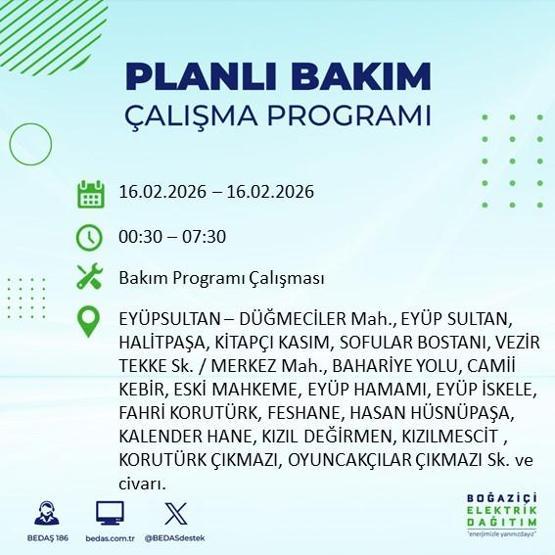 16 ŞUBAT İSTANBUL ELEKTRİK KESİNTİSİ BEDAŞ: İstanbulda Elektrikler Ne Zaman Gelecek 23 İlçede Saatler Süren Kesinti Yaşanacak
