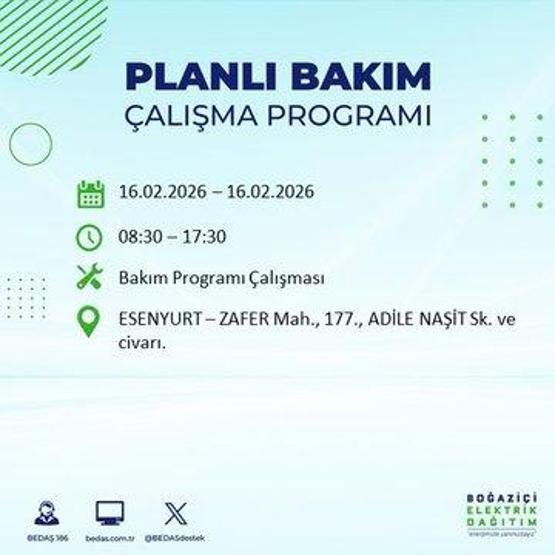 16 ŞUBAT İSTANBUL ELEKTRİK KESİNTİSİ BEDAŞ: İstanbulda Elektrikler Ne Zaman Gelecek 23 İlçede Saatler Süren Kesinti Yaşanacak