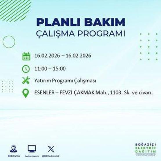 16 ŞUBAT İSTANBUL ELEKTRİK KESİNTİSİ BEDAŞ: İstanbulda Elektrikler Ne Zaman Gelecek 23 İlçede Saatler Süren Kesinti Yaşanacak