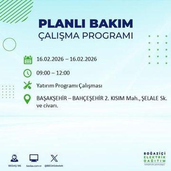 16 ŞUBAT İSTANBUL ELEKTRİK KESİNTİSİ BEDAŞ: İstanbulda Elektrikler Ne Zaman Gelecek 23 İlçede Saatler Süren Kesinti Yaşanacak
