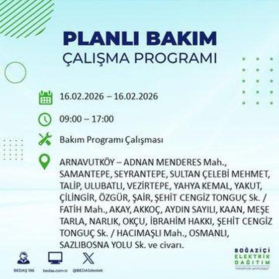16 ŞUBAT İSTANBUL ELEKTRİK KESİNTİSİ BEDAŞ: İstanbulda Elektrikler Ne Zaman Gelecek 23 İlçede Saatler Süren Kesinti Yaşanacak