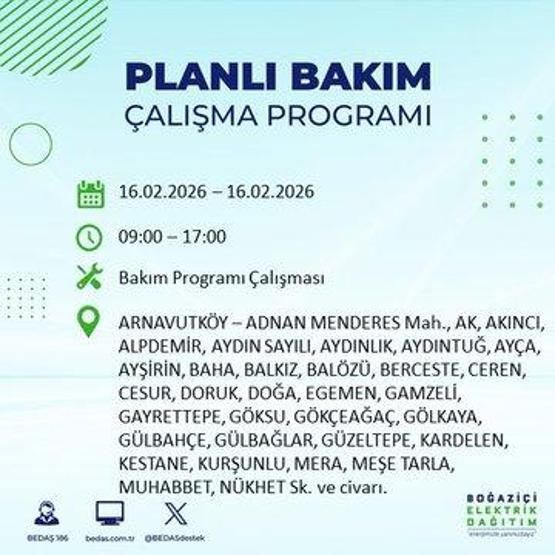 16 ŞUBAT İSTANBUL ELEKTRİK KESİNTİSİ BEDAŞ: İstanbulda Elektrikler Ne Zaman Gelecek 23 İlçede Saatler Süren Kesinti Yaşanacak