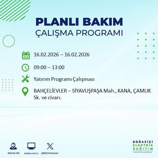 16 ŞUBAT İSTANBUL ELEKTRİK KESİNTİSİ BEDAŞ: İstanbulda Elektrikler Ne Zaman Gelecek 23 İlçede Saatler Süren Kesinti Yaşanacak