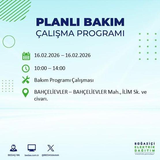 16 ŞUBAT İSTANBUL ELEKTRİK KESİNTİSİ BEDAŞ: İstanbulda Elektrikler Ne Zaman Gelecek 23 İlçede Saatler Süren Kesinti Yaşanacak