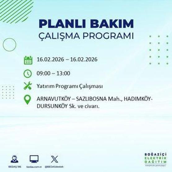 16 ŞUBAT İSTANBUL ELEKTRİK KESİNTİSİ BEDAŞ: İstanbulda Elektrikler Ne Zaman Gelecek 23 İlçede Saatler Süren Kesinti Yaşanacak