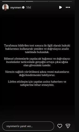  “Doğrulayıcı Analiz Talep Ettik”