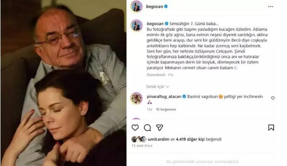 Begüm Kütük, Babasının Vefatının Ardından Duygularını Paylaştı