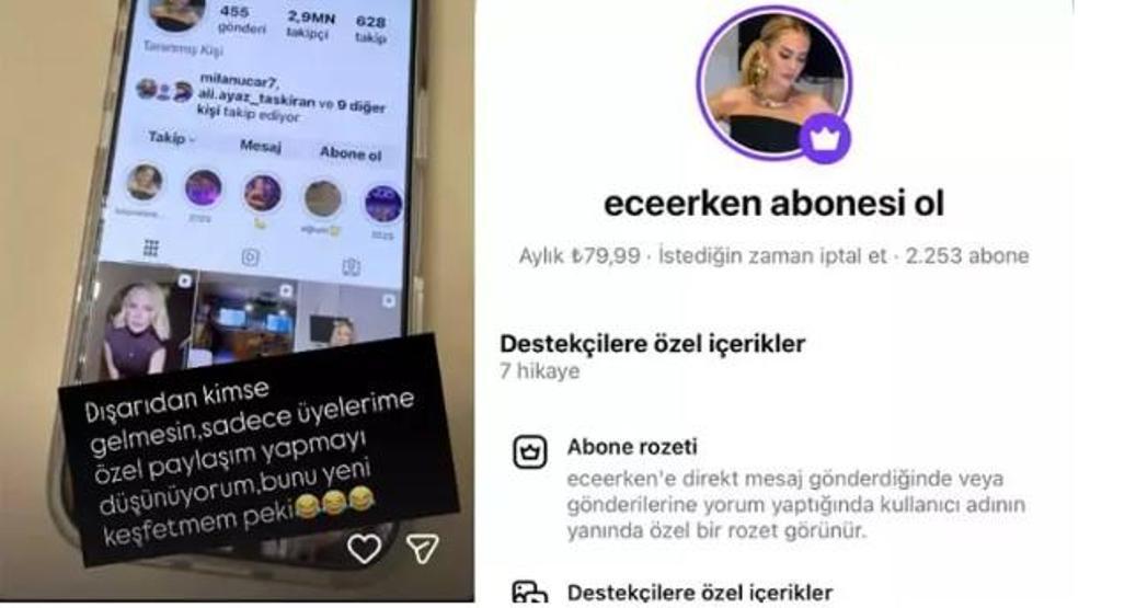 Ece Erken’den Ücretli Abonelik Hamlesi Aylık Kazancı Gündem Oldu
