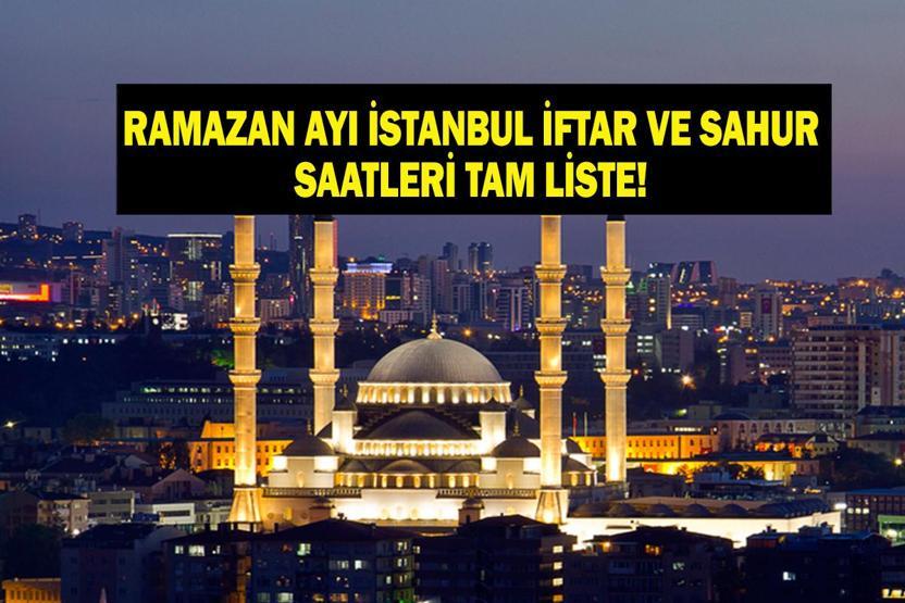 İSTANBUL İFTAR SAATİ| 24 Şubat İstanbulda iftar saat kaçta İstanbul sahur saati kaç Diyanete göre 30 günlük İstanbul Ramazan imsakiyesi...
