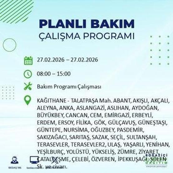 27 ŞUBAT İSTANBUL ELEKTRİK KESİNTİSİ İstanbulda 6-8 Saat Elektrik Kesintisi Yaşanacak BEDAŞ Duyurdu: İşte Etkilenecek İlçeler...