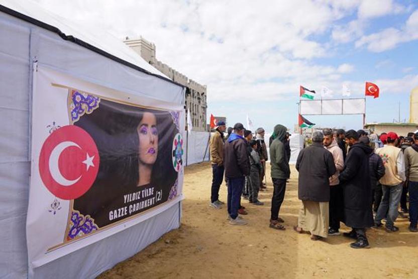 Gazzeden Yıldız Tilbeye teşekkür 2. çadır kenti açıldı