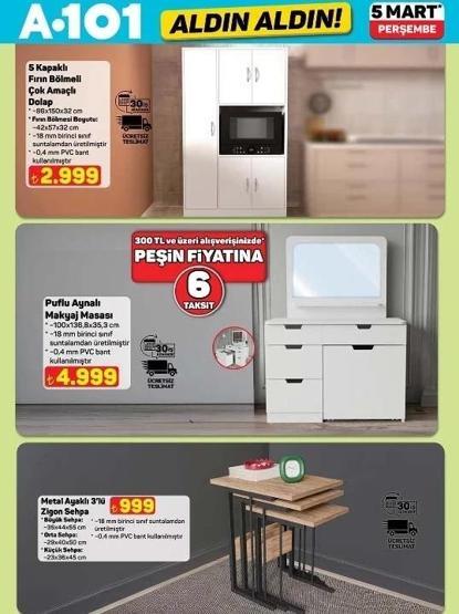A101 5 MART ALDIN ALDIN AFİŞİ TAMAMI: A101de bu hafta neler var Midi fırın, overlok makinesi, aynalı makyaj masası A101de...