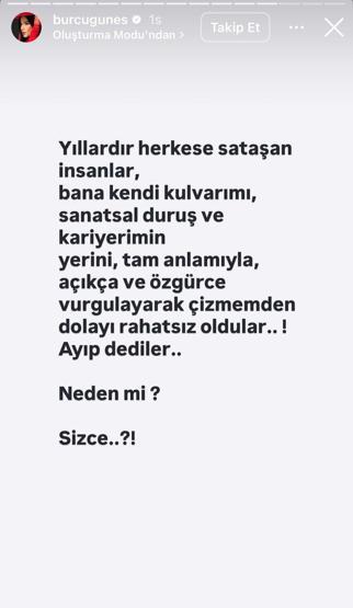 Burcu Güneşten gözdağı Aralarında kimler yok ki: Demet Akalın, Ebru Gündeş, İrem Derici, Seda Sayan... SİZ HEPİNİZ, BEN TEK
