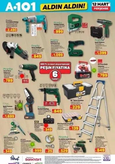 A101 12 MART PERŞEMBE AKTÜEL ÜRÜNLER KATALOĞU: A101de gelecek hafta neler var