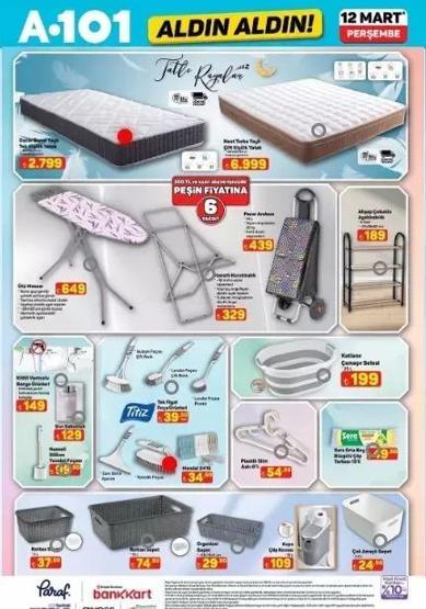 A101 12 MART PERŞEMBE AKTÜEL ÜRÜNLER KATALOĞU: A101de gelecek hafta neler var